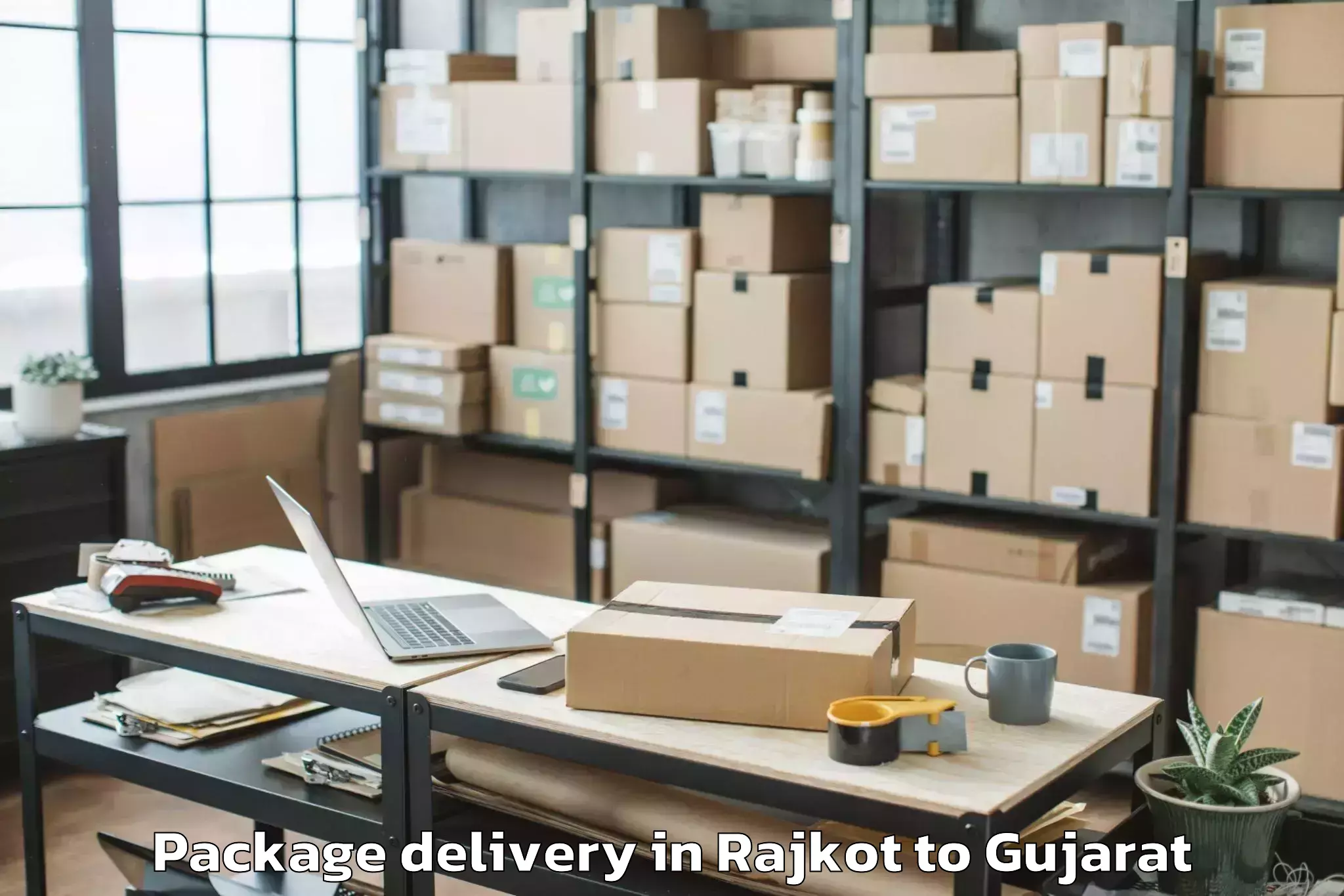 Trusted Rajkot to Umarpada Package Delivery